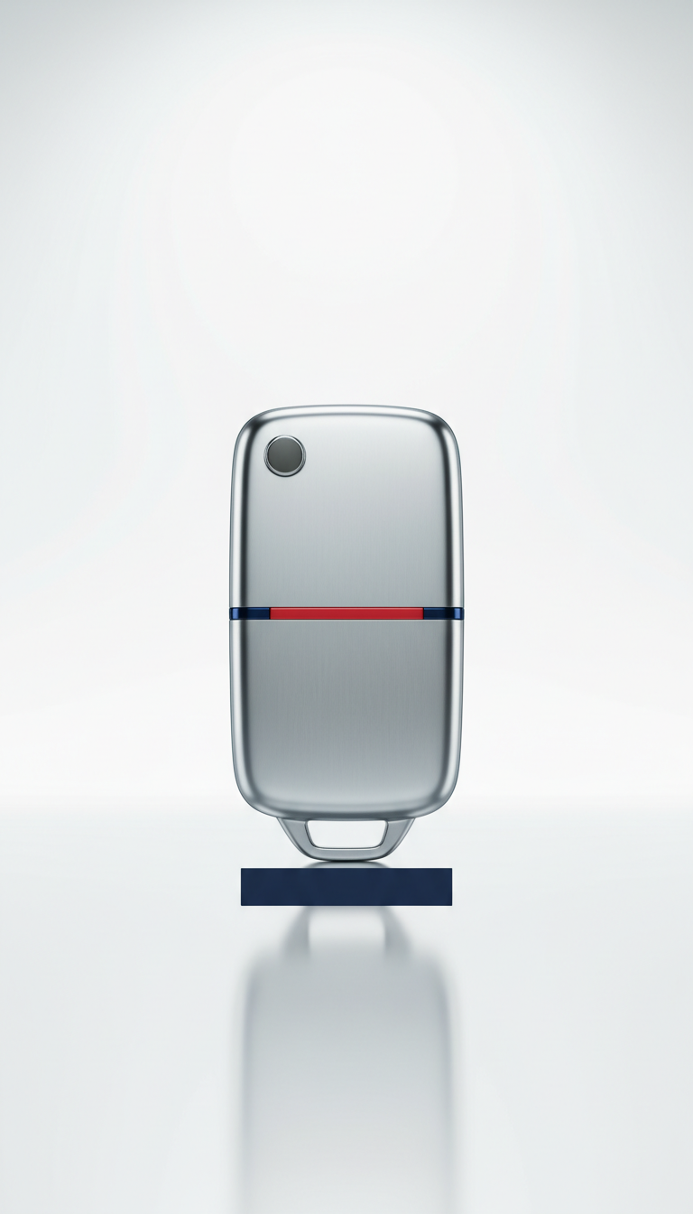 Platinum Car Key Fob with Signature Engraving